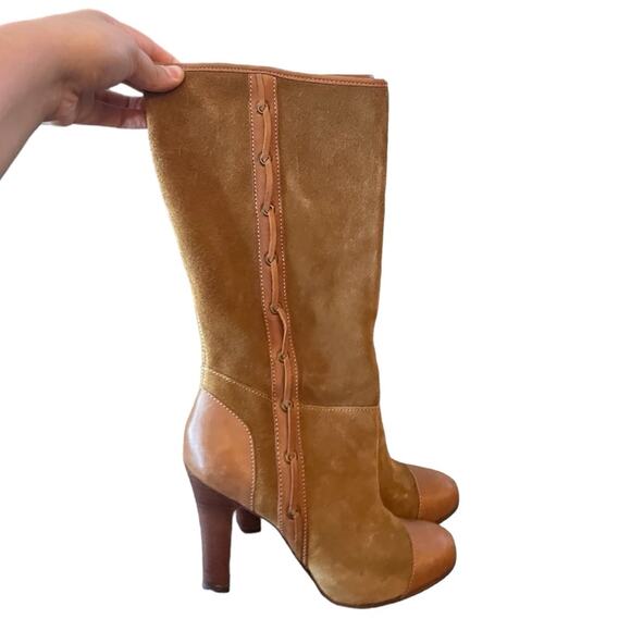L.L.Bean Vintage Y2K Suede Leather Heeled Boots - Picture 1 of 6